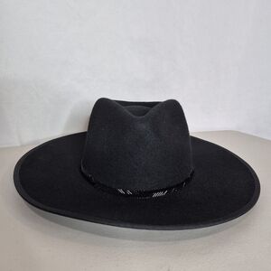 Olive & Pique "Raine" Wool Felt Wide Brim Rancher Hat - Size OS
